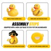 VAGCARS Funny Cowboy Rubber Duck Car Ornaments with Hat &