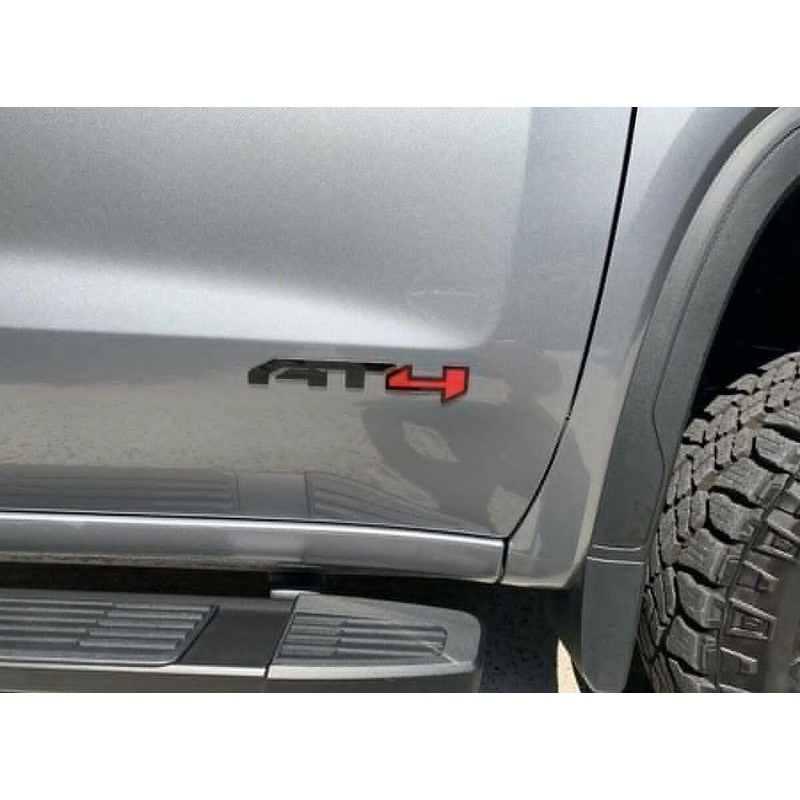 3Pcs AT4 Emblems Sierra 3D Side Door Rear Tailgate Badge