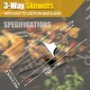 3 Pcs Kabob Skewers for Grilling - 14'' Stainless Steel