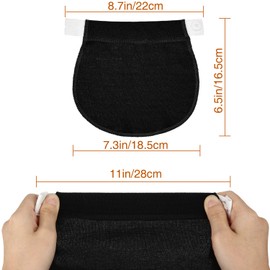 SATINIOR - Extensor de pantalones de maternidad ajustable para embarazo, extensor de cintura ajustable, extensor de cintura elástico para mujeres embarazadas, Negro, azul, caqui, azul marino y azul