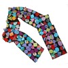 Women's Handmade Confetti Oblong Scarf with Hand Painted Cotton Multicolored