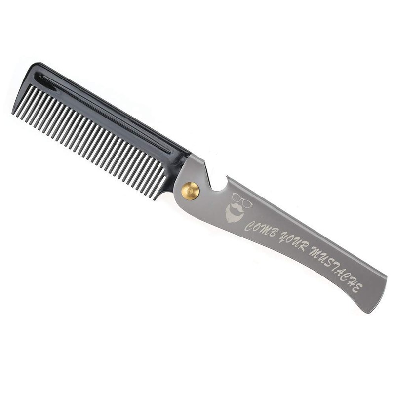 Peine De Bolsillo Plegable Para Moldear El Bigote, Peine De