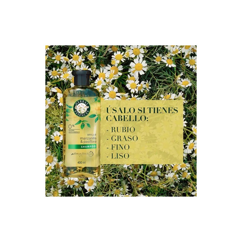 Shampoo Herbal Essences Manzanilla & Pasiflora Brillo para el Cabello