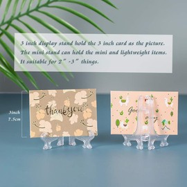 Artliving 3 Inch Clear Plastic Easels or Stand/Plate Holders to Display Pictures or Other Items at Weddings, Home Decoration, Birthdays, Tables (12 Pack)