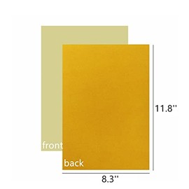 Mesheshe 10PCS Self Adhesive Fabric, DIY Peel and Stick Fabric for Art & Crafts, Drawer/Jewelry Box Felt Liner, A4 Size (8.3" x 11.8", Yellow)