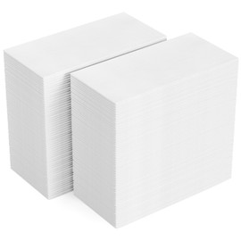 FOCUSLINE 200 Disposable Bathroom Napkins, Linen-Feel Paper Guest Towels, Soft and Absorbent Paper Hand Towels Party Napkins for Bathroom, Kitchen, Dinner, or Event, White, 12" x 17"