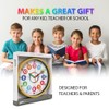 Park Madison 12 Inch Kids Learning Clock - Silent, Non-Ticking,
