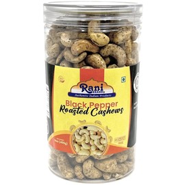 Rani Black Pepper Roasted Cashews 14oz (400g) PET Jar, Pack of 6, Non-Fried, Oil Free ~ All Natural | Vegan | Gluten Friendly | NON-GMO | Kosher | Air Roasted, Crunchy & Flavorful