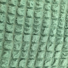 Stylish FABRIC Solid Polyester Spandex Bubble 2-Way Stretch, DIY Projects, Apprel Fabric, Green Frost 10 Yards