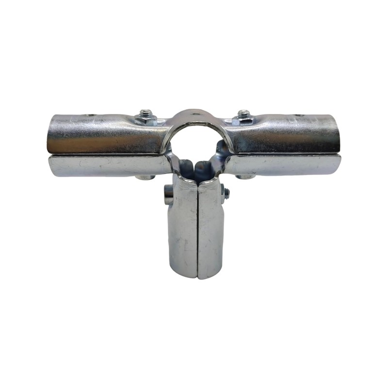 Pipe Connector, 4-Way Metal Clamp Fittings, Fit for 1" (O.D.