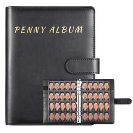 MUQING Pressed Penny Collector Book 236 Coins, Quarter and Nickel Storage Binder Album, Penny Journal Collection Holder with Recording Paper