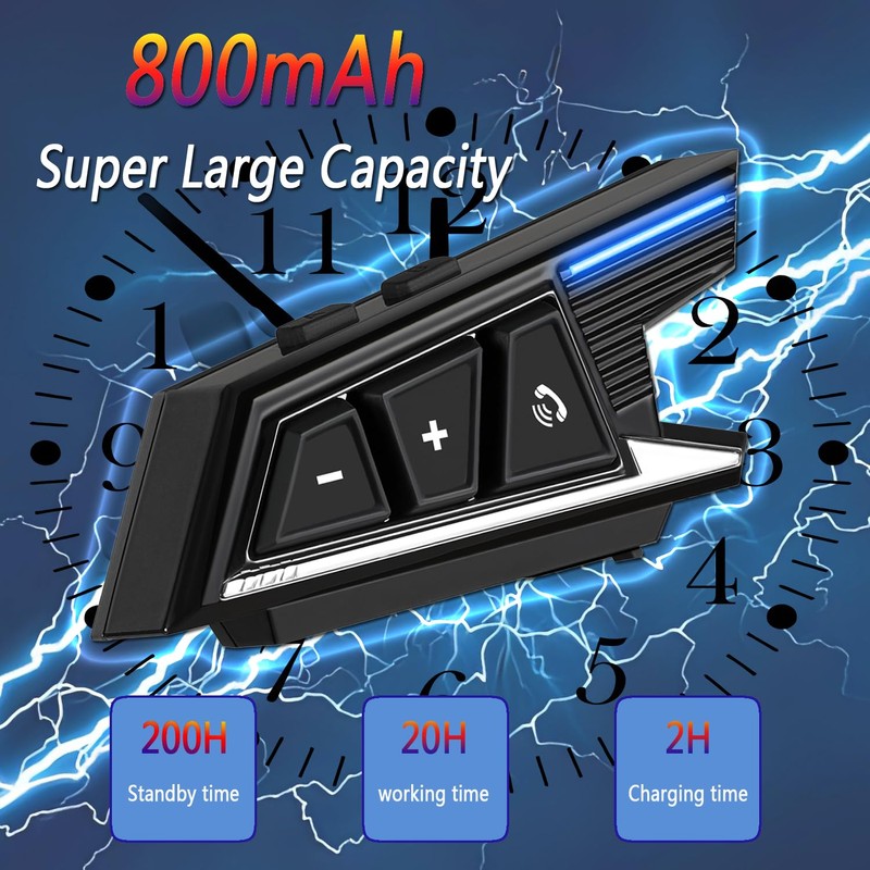 ZHIDUOXING Motorcycle Bluetooth Headset BT40 Helmet Speaker Single-Person Headphone with