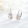 Dog Leverback Hoop Earrings 925 Sterling Silver Cute Animal Puppy