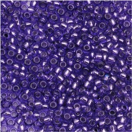 Toho Round Seed Beads 11/0 #2224 'Silver Lined Purple' 8g