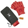 High Quality Red Sheepskin Fingerless Gloves - Comfortable, Durable and
