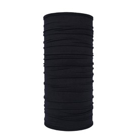 TZ Promise Tube Bandana Face Mask Scarf Paisley Print Head Neck Gaiter Motorcycle Bike Hiking (Plain Black)