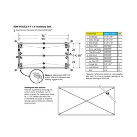 Dock Edge Stationary Dock Connector Hinge, Galvanized, 7/16" Holes for 3/8" Carriage Bolts