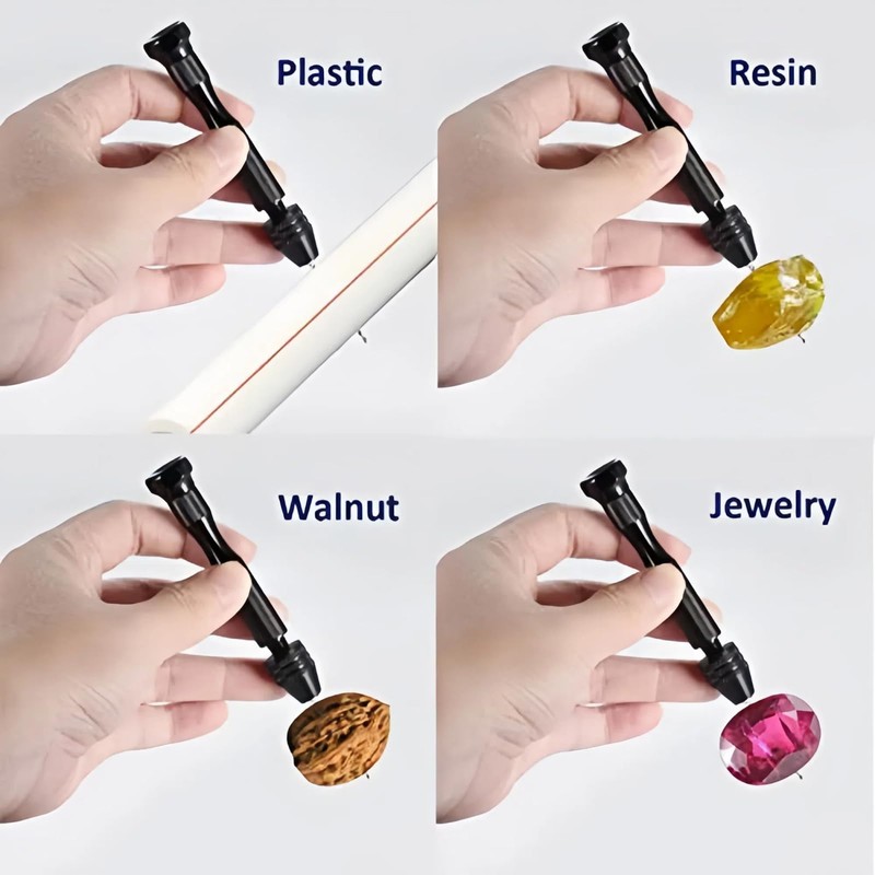 51Pcs Hand Drill Bit Set, 0.5-3.0mm Precision Pin Vise Drill,