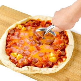 Wahei Freiz Pizza Cutter Silver 6.9 x 0.8 x 2.8 Inches (17.4 x 2.1 x 7.2 cm) G Cook GC-110