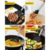 Silicone Cooking Utensil Set, 8Pcs Non-stick Cookware with Stainless Steel