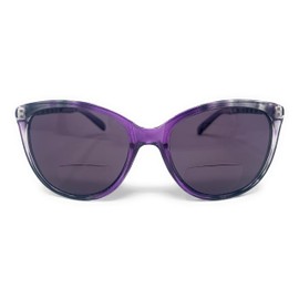 Incredible Bargains The Laguna Bifocal Reading Sunglasses Round Butterfly Cateye Sun Readers for Women + 2.75 Purple Tortoise