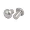 Sourcingmap 100pcs M4 x 6mm Aluminum Half Round Head Solid