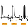 Deolven Iron Plate Stand, 2 Pack 4 Inch Black Metal
