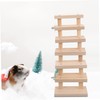 Mipcase Hamster Wooden Ladder Climbing Toy for Guinea Pig Habitats