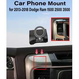 AbeeyGeomarn Magnetism Car Phone Holder for 2013-2018 Dodge Ram 1500 2500 3500 Accessories Compatible with MagSafe Hands-Free 360 Degree Rotation Adjustable Cell Phone Mount Does Not Affect Air Vent