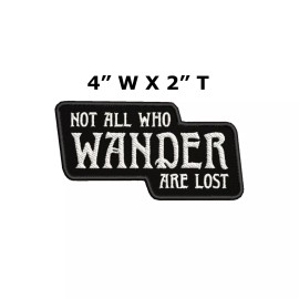 Athena Brands Not All Those Who Wander Are Lost Patch - Iron On - Biker Aussie Embroidered