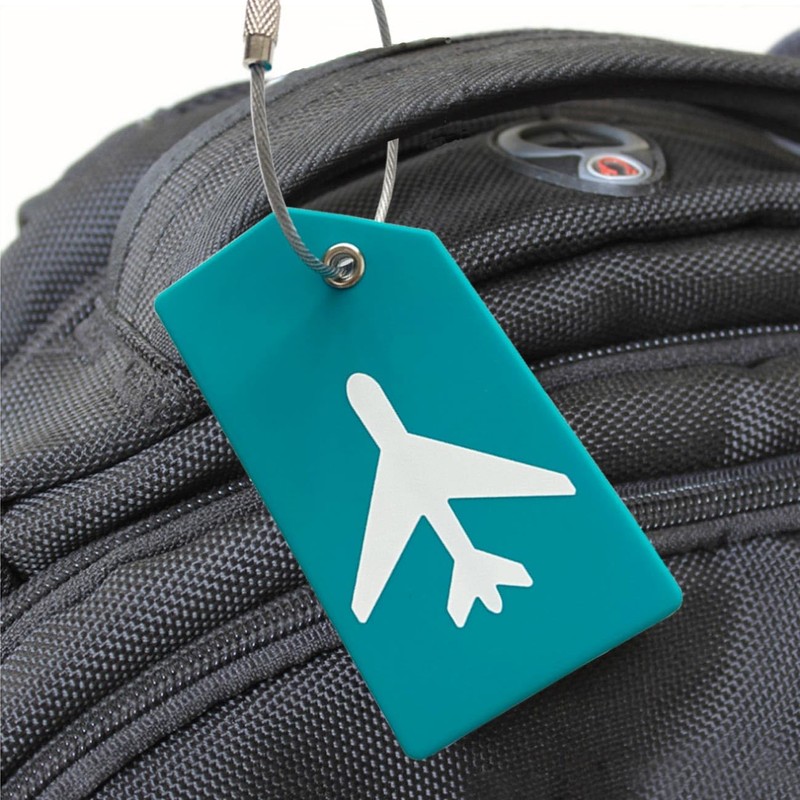 5Pack Silicone Luggage Tag with Name ID Card Perfect to