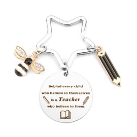 Teacher Gifts,Thank You Teacher Gifts,Bee Keyring,Teacher birthday Gifts for Teachers,Best Teacher Appreciation Gifts,End of Year Teacher Gifts from Students,Art Teacher Gift,Teacher Thanksgiving Gift