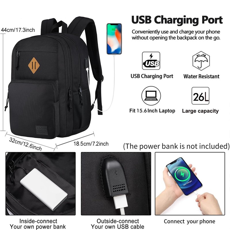 KEOFID classic carry-on travel backpack for men and women, Anti