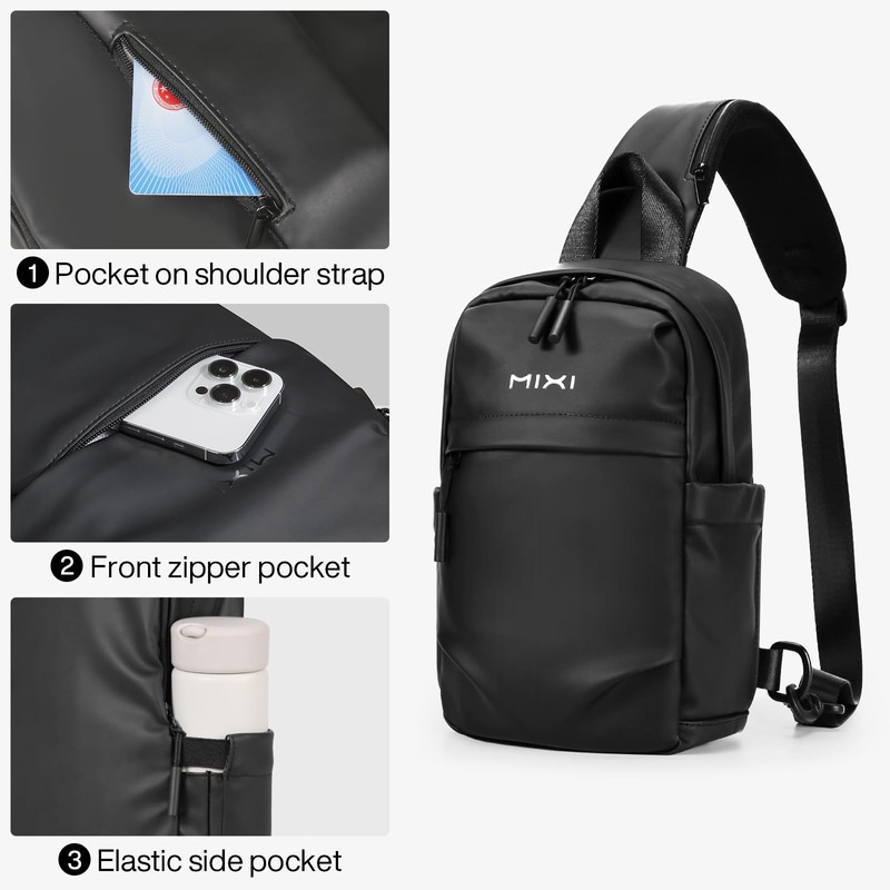 mixi EliteSeries Sling Bag Small Sling Backpack Crossbody Shoulder Chest