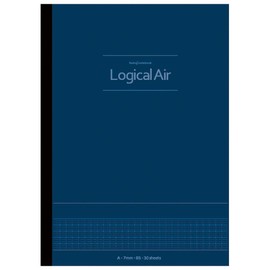 Nakabayashi Logical Air Lightweight Notebook, A Ruled, A4, Dark Blue, No-A405A-DB