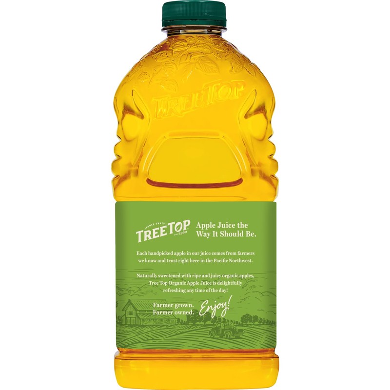 Tree Top Organic Apple Juice, 64 Fl Oz (Pack of