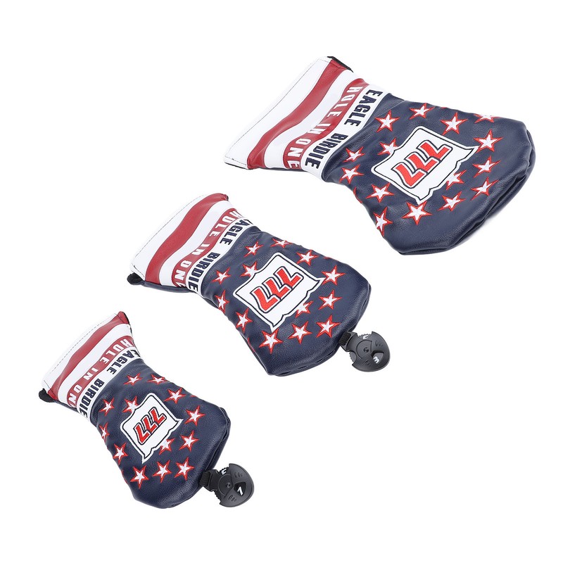 Golf Club Head Cover Set Waterproof PU Leather Golf Club