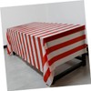 WOONEKY Striped Tablecloth Waterproof Fitted for Christmas Party Cover Black