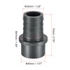 sourcing map PVC Hose Fitting Spigot Straight Pipe Adapter Hose