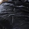 NTBED Silky Satin Comforter Set Queen Black, Soft Lightweight Microfiber