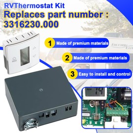 YMT RV Thermostat Kit Replace for 3316230.000 Fits for Dometic Single Zone LCD Touch RV Air Conditioner Thermostat with Control Kit