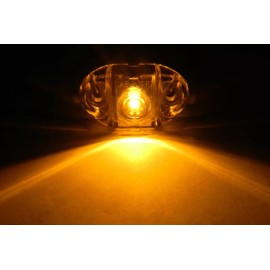 TecNiq 10 pack - S21 TecNiq AMBER LED Clearance Marker Light Camper Trailer Truck USA