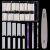 EBANKU Pack of 500 Clear False Nails Tips, Extra Long