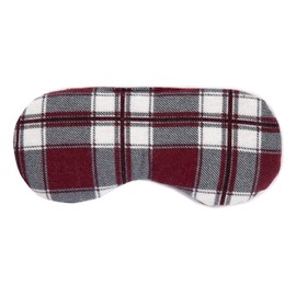 Eye Pillow, Cooling Mask & Cooling Pad for the Eyes. The Natural Alternative to Gel Eye Mask with Linseed - Colour: Flannel Chequered Red