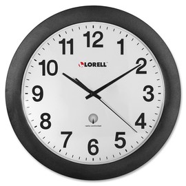 Lorell 60997 Wall Clock, 12-Inch, Arabic Numerals, White Dial/Black Frame