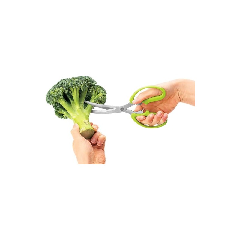Shimomura Kougyou FV-402 Full Vegetable Curved Blade Scissors, Made in