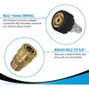 JUYOU 2 Pcs Set Pressure Washer Adapter, M22 (M22-14MM) to