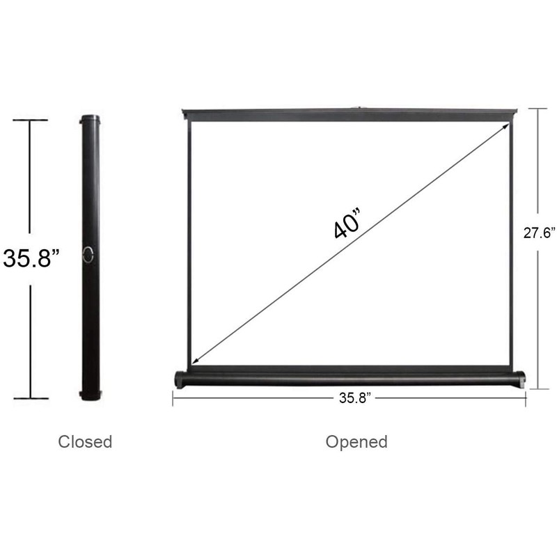 Cocar P1-SN40 40 inch Portable Projection Screen for Mini/Professional LED/LCD/DLP
