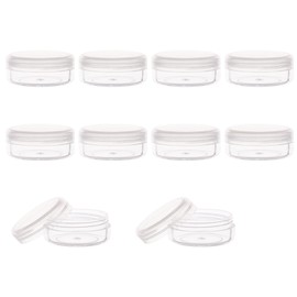 ZEJIA 10 Gram Cosmetic Containers 10pcs Sample Jars with Lids Plastic Makeup Sample Containers BPA Free Pot Jars(Clear)