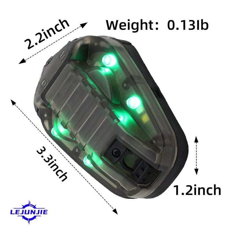 LEJUNJIE Tactical Helmet Light with LED + IR/Strobe Airsoft Helmet